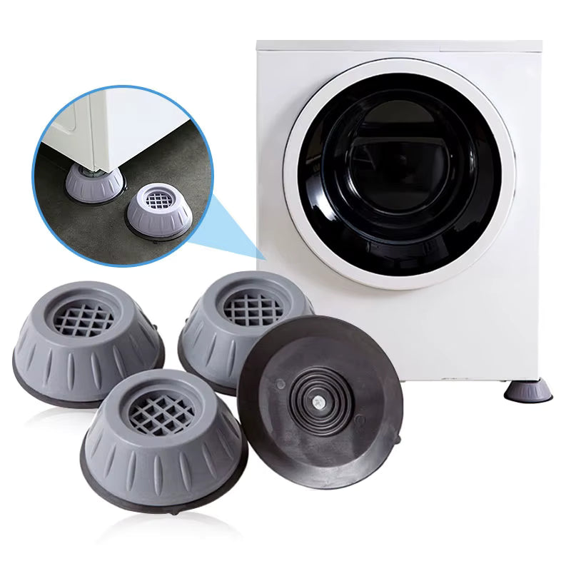 Set 4 Amortizoare din Cauciuc – Antiderapante și Antivibrație pentru Mașină de Spălat, Mobilă, Frigider