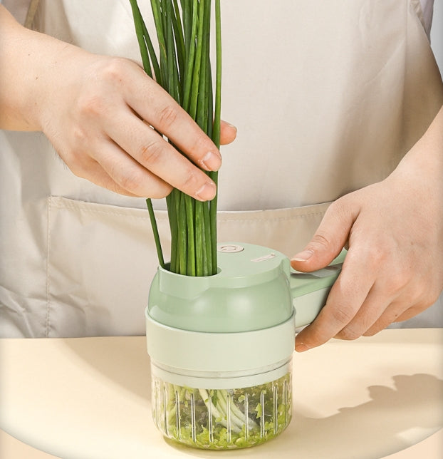 Tocatorul 4 în 1 Electric pentru Alimente - gătești mai rapid, mai curat și mai ușor ca niciodată.