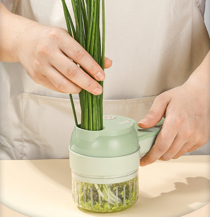 Tocatorul 4 în 1 Electric pentru Alimente - gătești mai rapid, mai curat și mai ușor ca niciodată.