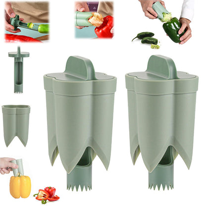 🫑 Instrument 2-în-1 pentru Curățat Fructe & Legume – Rapid și Fără Efort
