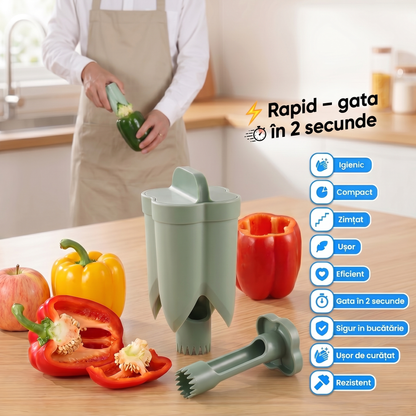 🫑 Instrument 2-în-1 pentru Curățat Fructe & Legume – Rapid și Fără Efort